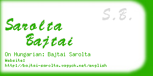 sarolta bajtai business card